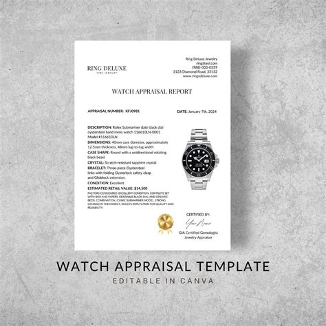 rolex watch appraisals